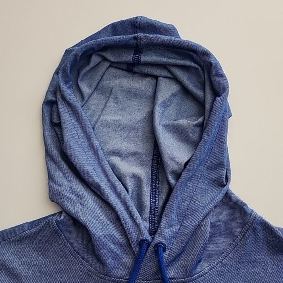 Michael Kors Women's Textured Blue Pullover Hoodie Size Medium - Picture 6 of 11